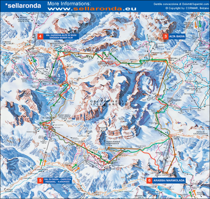 sella ronda mapa